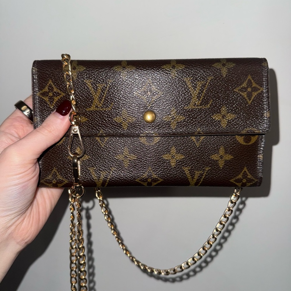 Louis Vuitton Monogram International Sarah Wallet Brown Canvas - Picture 11 of 11